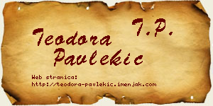 Teodora Pavlekić vizit kartica